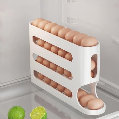 Rangement Oeufs - RollingEggRack™ - Beige - Espace à Ranger