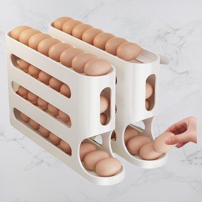 Rangement Oeufs - RollingEggRack™ - Beige - Espace à Ranger